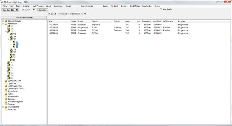 Main screen